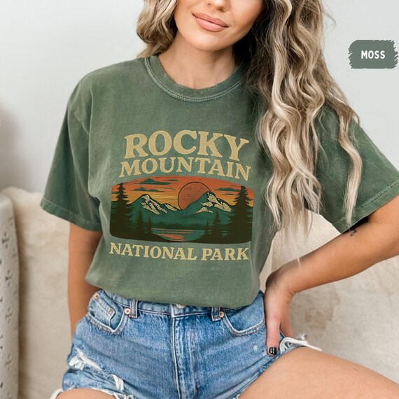 Rocky Mountain Co. マウンテンパーカー 40 used Vintage Rocky Mountain National Park T-shirt, Comfort Colors Tee