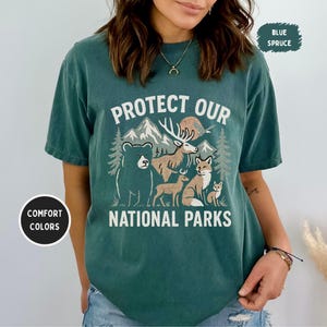 Vintage Protect our Parks Unisex T-shirt for Nature Lovers, Outdoor Enthusiasts, Environmentalists, Retro Graphic Tee, Granola Girl gift