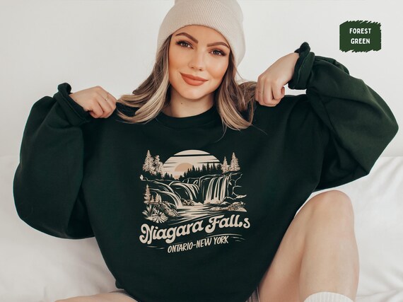 Niagara Falls Sweatshirt, Vintage Ontario Canada Sweater, New York