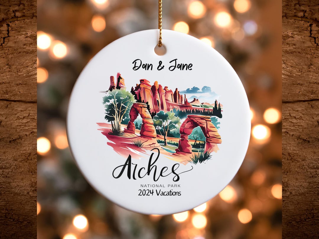 アーチーズ国立公園のオーナメント、パーソナライズされたセラミック