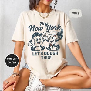 Funny Retro New York Baseball T-shirt, Vintage NYC Tee, Hipster Sports Top, Gift for Baseball Fans, Unisex Garment-Dyed Shirt