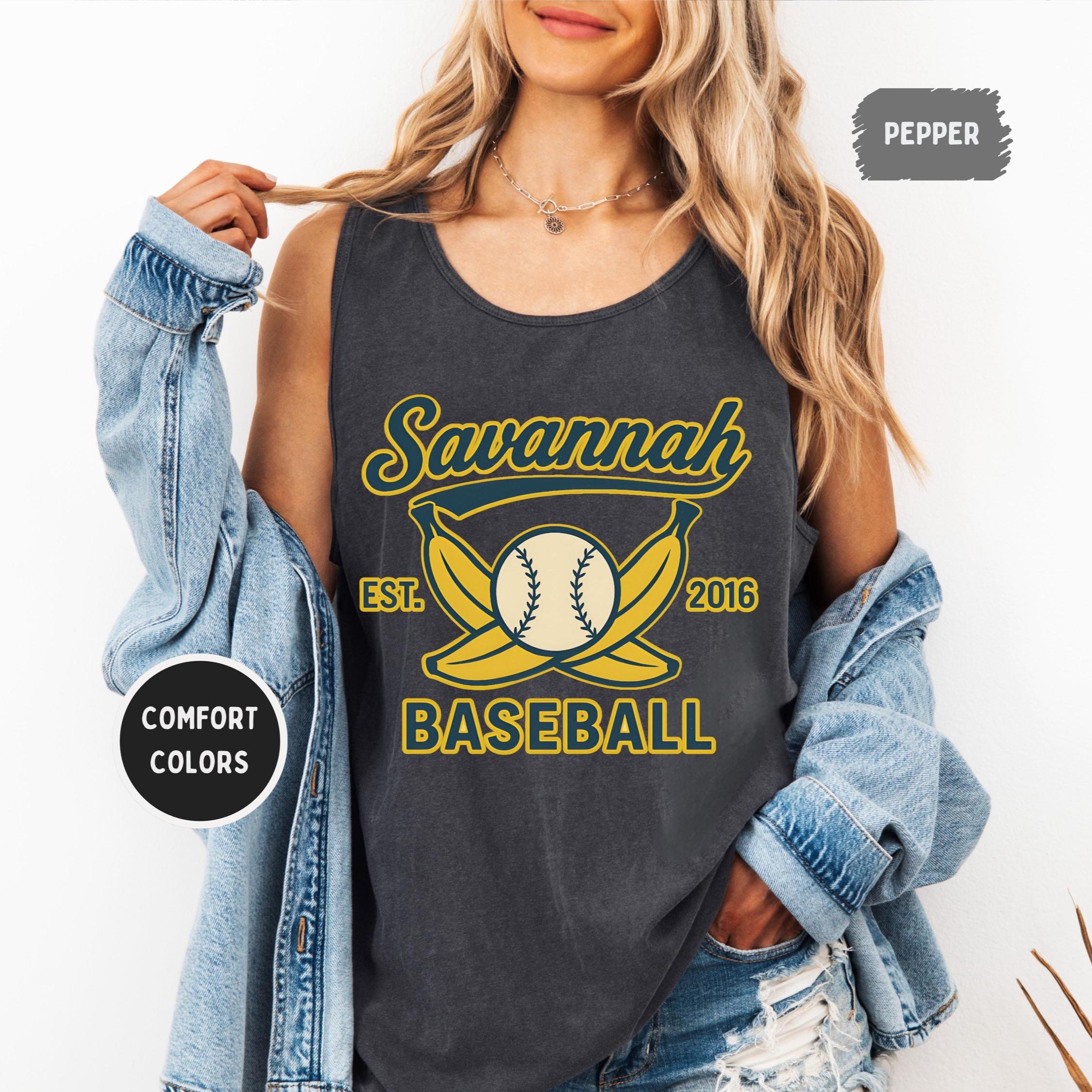 Savannah Baseball Tank Top - Comfort Colors Unisex Garment-Dyed Sleeveless Shirt, Banana game Tank, Bananas fan Athletic Top, Soft Cotton