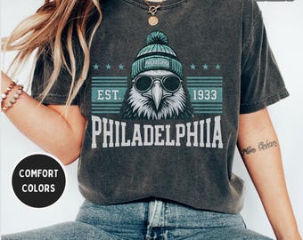 Vintage Philadelphia Football Comfort Colors T-shirt, Unisex Tee Shirt, Philadelphia Fan Apparel, Football Sunday Shirt, Philly Game Day