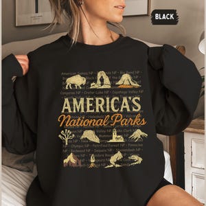 Retro America National Parks Sweatshirt, Vintage National Parks Crewneck, Outdoor Adventure Sweater, Hiking Sweatshirt, Camping Apparel
