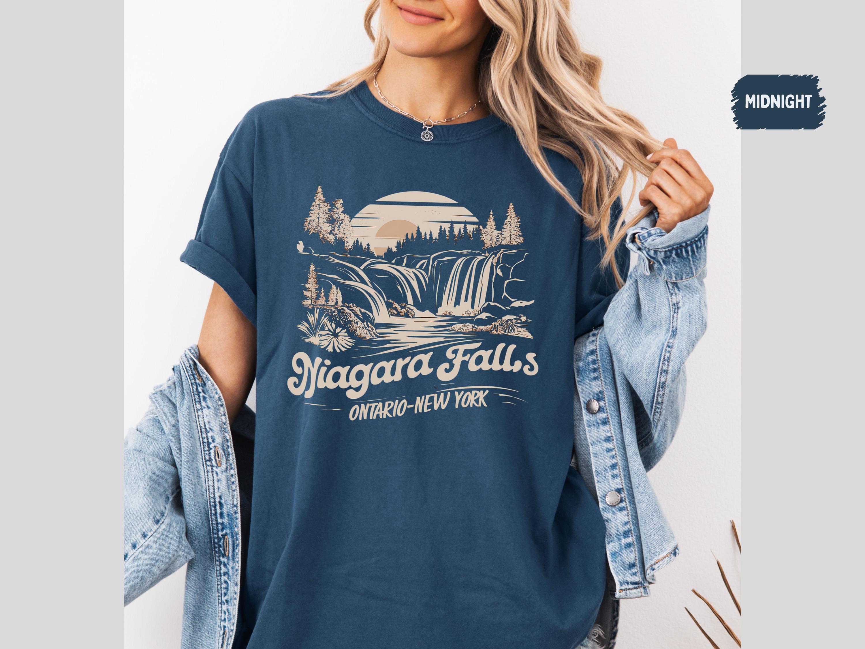 T-shirt Niagara Falls - Marque Hanes, Taille Medium, Coton Lourd - Occasion Bon état