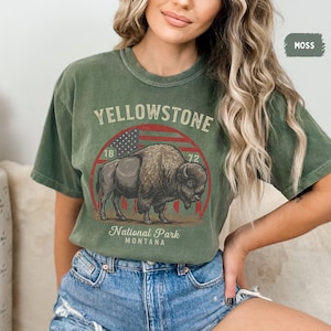 Retro Yellowstone National Park T-shirt, Vintage Comfort Colors Tee, Unisex Graphic Shirt, Gift for Nature Lover, Outdoor Apparel