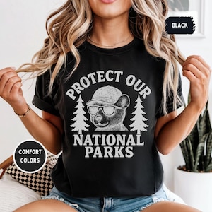 Retro National Parks T-shirt, Protect National Parks Tee, Vintage Park Ranger Shirt, Outdoor Adventure Apparel, Earth Day Gift, Resist tee