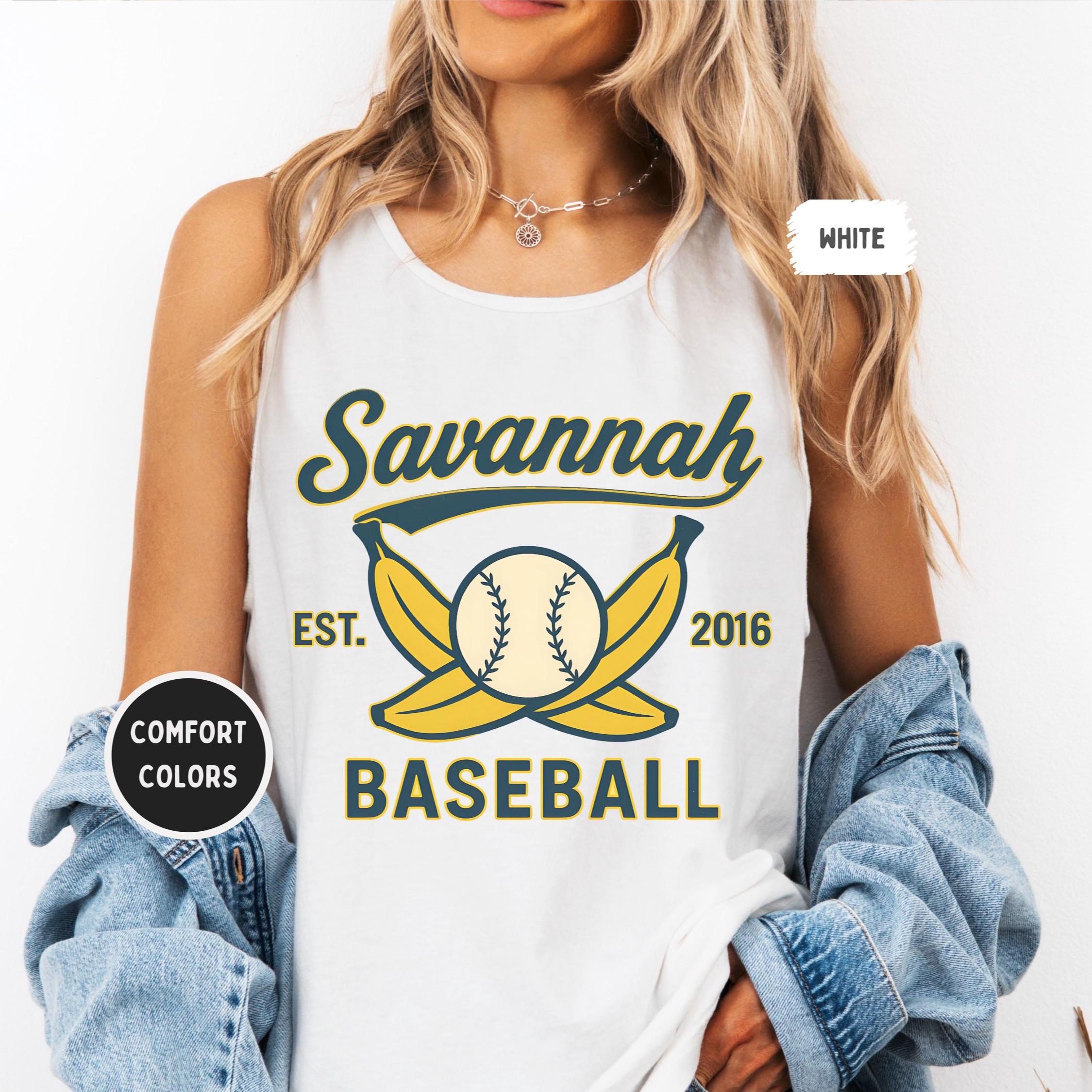 Savannah Baseball Tank Top - Comfort Colors Unisex Garment-Dyed Sleeveless Shirt, Banana game Tank, Bananas fan Athletic Top, Soft Cotton