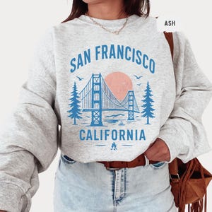 Vintage San Francisco Sweatshirt, Retro San Fran Jumper, Classic SF Pullover, Unisex Bay Area Crewneck Golden Gate Old School California Top