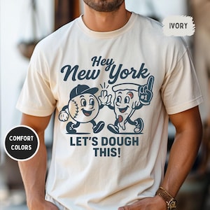 Funny Retro New York Baseball T-shirt, Vintage NYC Tee, Hipster Sports Top, Gift for Baseball Fans, Unisex Garment-Dyed Shirt