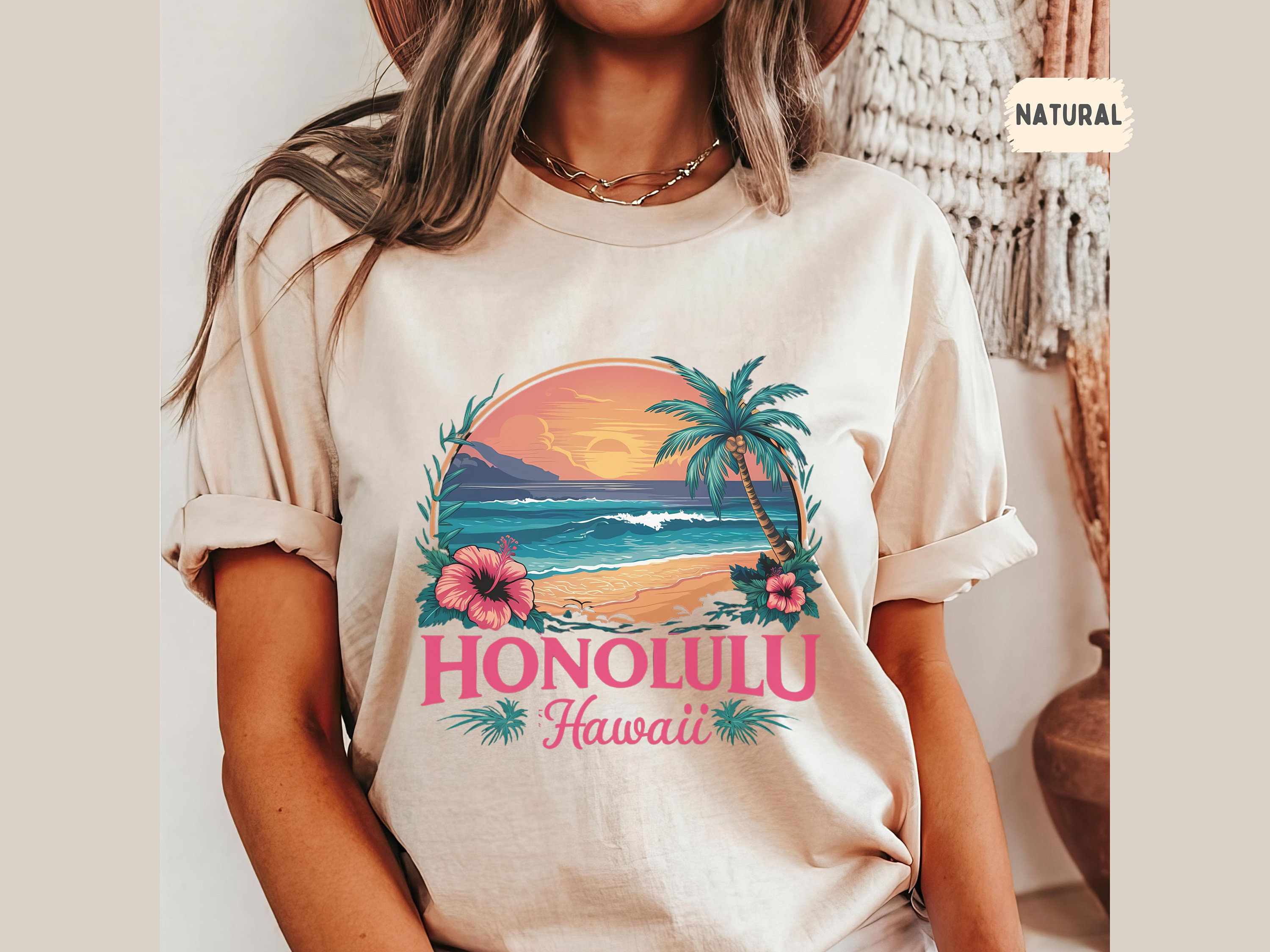 Honolulu Shirt, Hawaii T Shirt, Beach Tshirt Hawaii Gift for Her