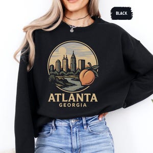 Vintage Atlanta Georgia Sweatshirt, Retro Crewneck Jumper, Unisex Winter Pullover, Gift for Travellers, Souvenir Sweater