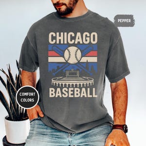 Chicago Baseball Comfort Colors T-shirt, Vintage Tee, Baseball Fan Shirt, Unisex Tee, Sports Team Apparel, Gift for Baseball Lovers