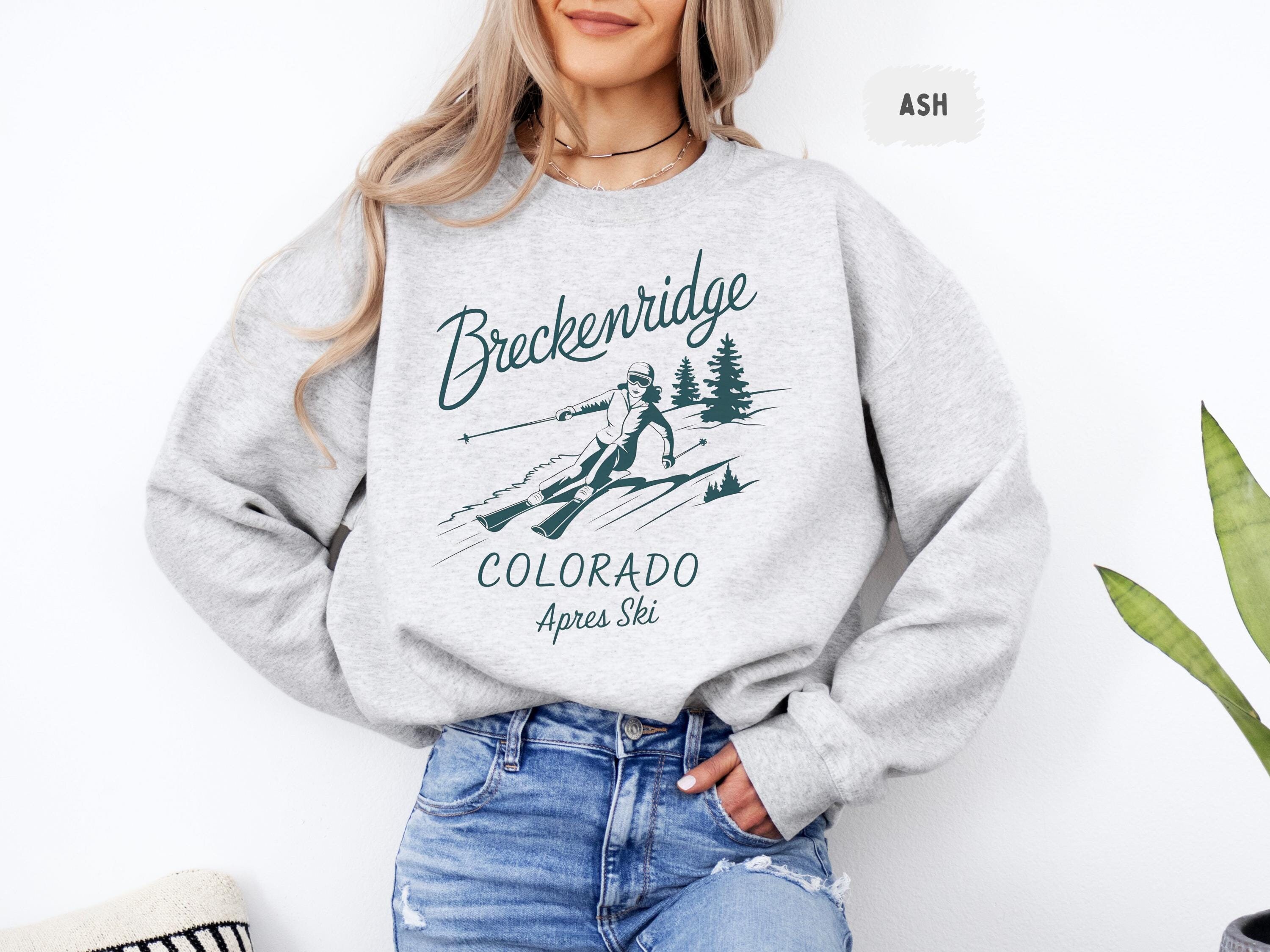 Vintage Breckenridge Ski Sweatshirt - Retro Winter Mountain
