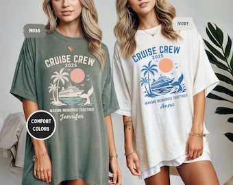 Custom Cruise Crew Shirts & Hoodies – Comfort Colors Tee, Sweatshirt – Personalized Family Vacation Matching Apparel, Matching Cruise