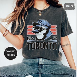 Toronto Baseball Comfort Colors T-Shirt, Unisex Garment-Dyed Shirt, Blue Jays Sports Fan Wear, Gift for Baseball Lovers