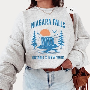 Niagara Falls Sweatshirt - Unisex Crewneck, Vacation Souvenir Jumper, Tourist Gift Travel Top, Nature Lover Apparel, Ontario Canada, Buffalo