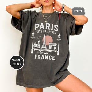 Paris France Comfort Colors T-shirt, French Flag Tee, Eiffel Tower Shirt, Travel Lover Gift, Parisian Souvenir Top