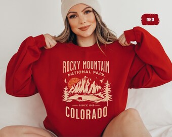 Vintage Rocky Mountain National Park Sweatshirt, Retro Colorado