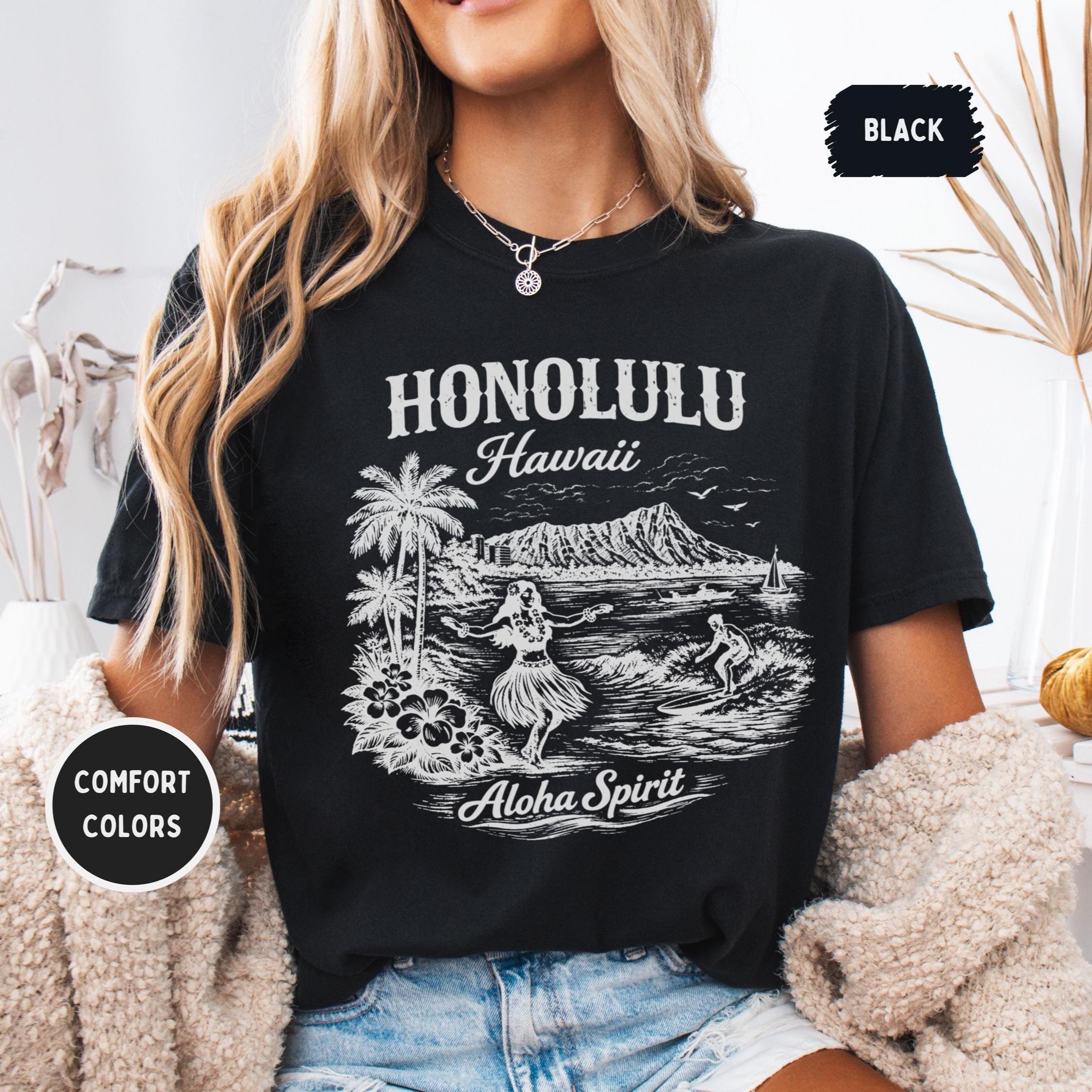 Retro Honolulu Hawaii Aloha Spirit T-shirt | Vintage Surf Island
