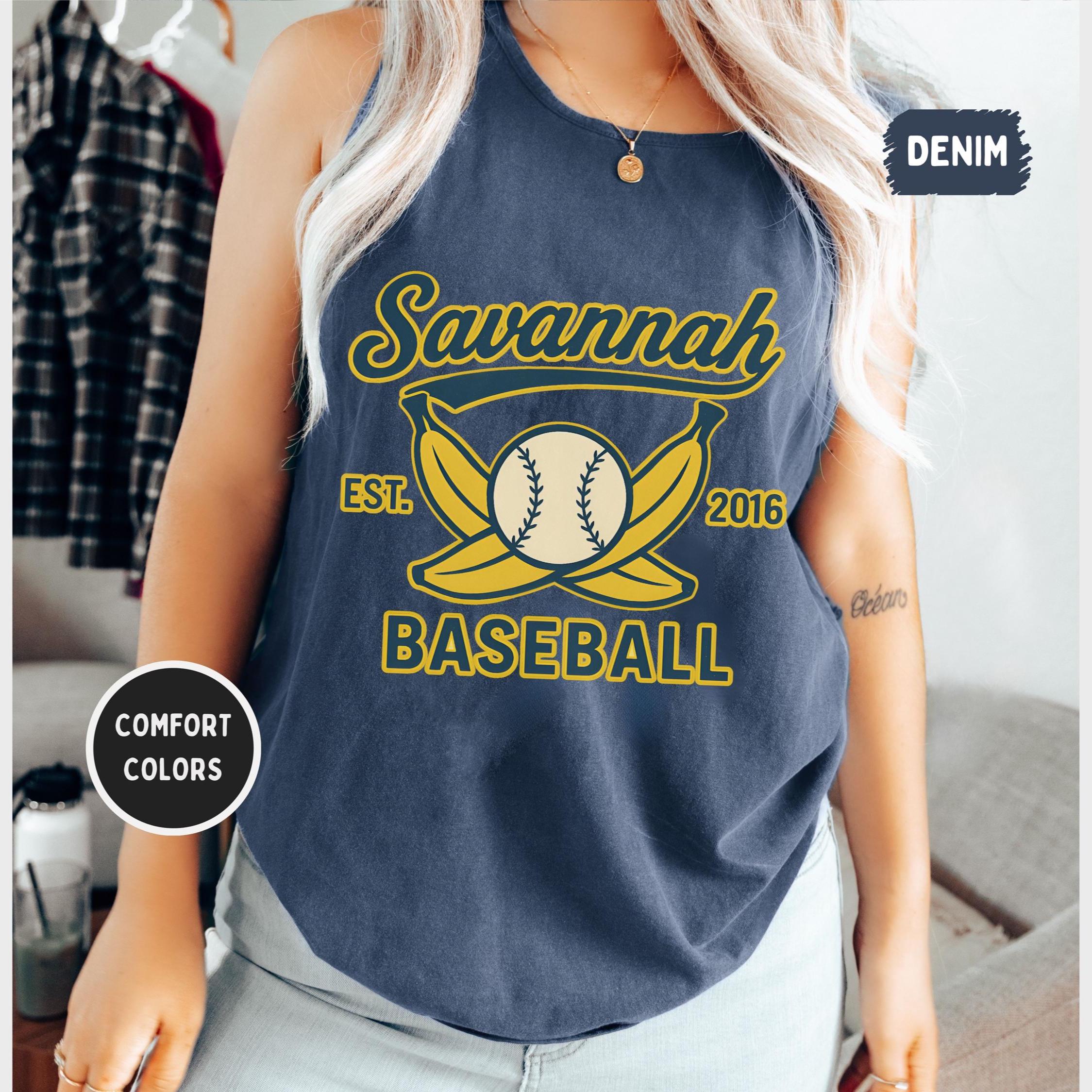 Savannah Baseball Tank Top - Comfort Colors Unisex Garment-Dyed Sleeveless Shirt, Banana game Tank, Bananas fan Athletic Top, Soft Cotton