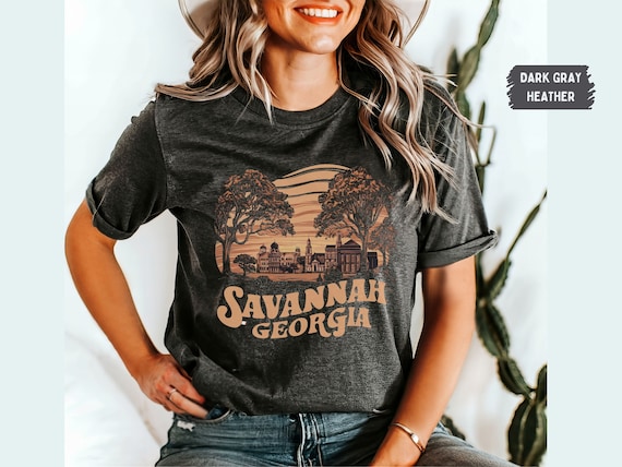 Savannah Georgia shirt Vintage Georgia State tshirt Retro Savannah Souvenir gift Georgia travel trip tee Road trip Vintage Antique Style Tee