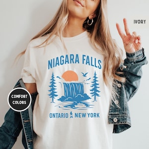 Vintage Niagara Falls Comfort Colors T-shirt, Retro Tee, Unisex Shirt, Tourist Gift, Vacation Apparel Ontario Canada Shirt, Buffalo New York