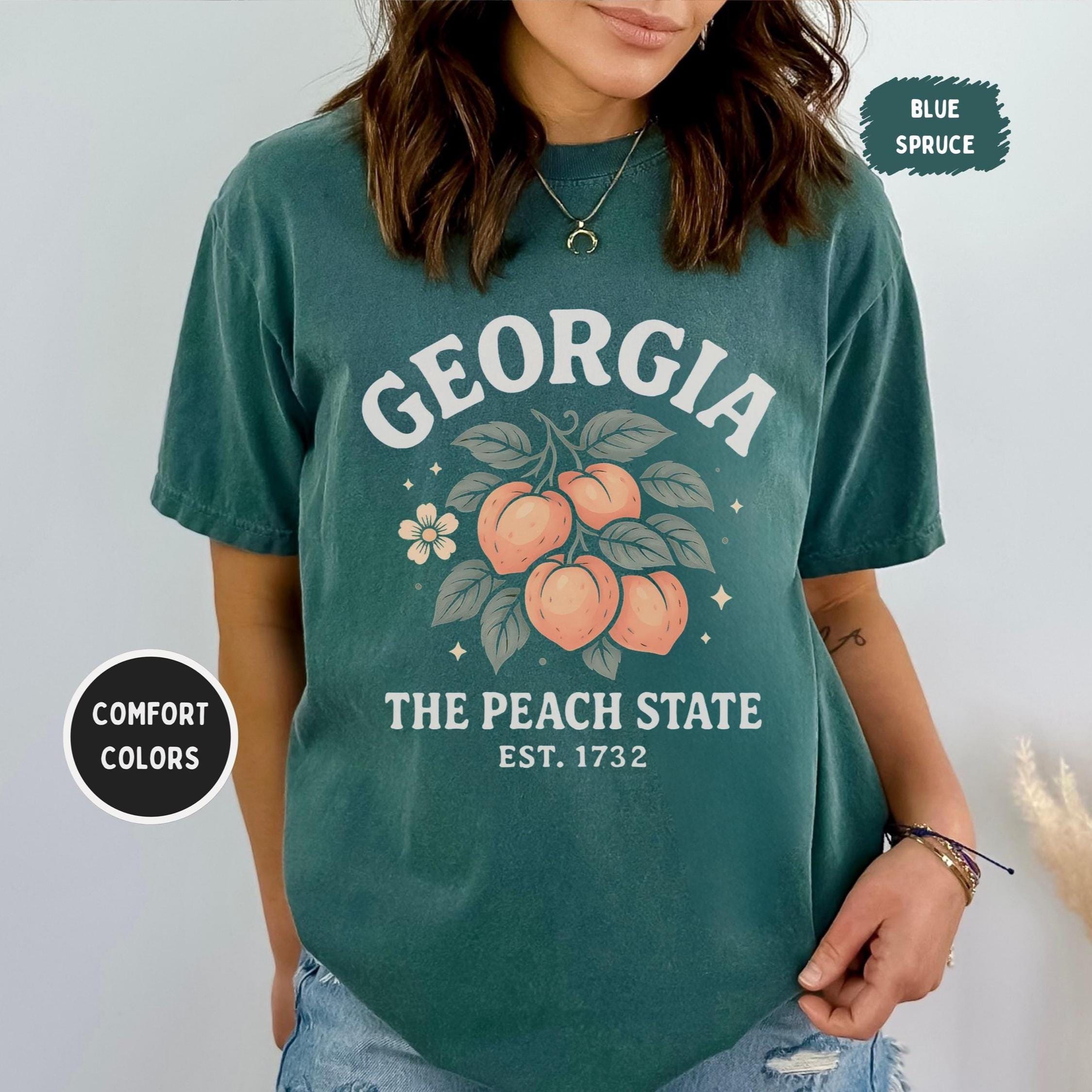 Georgia Peach State Comfort Color T-shirt, Southern Summer Tee