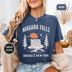 Vintage Niagara Falls Comfort Colors T-shirt, Retro Tee, Unisex Shirt, Tourist Gift, Vacation Apparel Ontario Canada Shirt, Buffalo New York