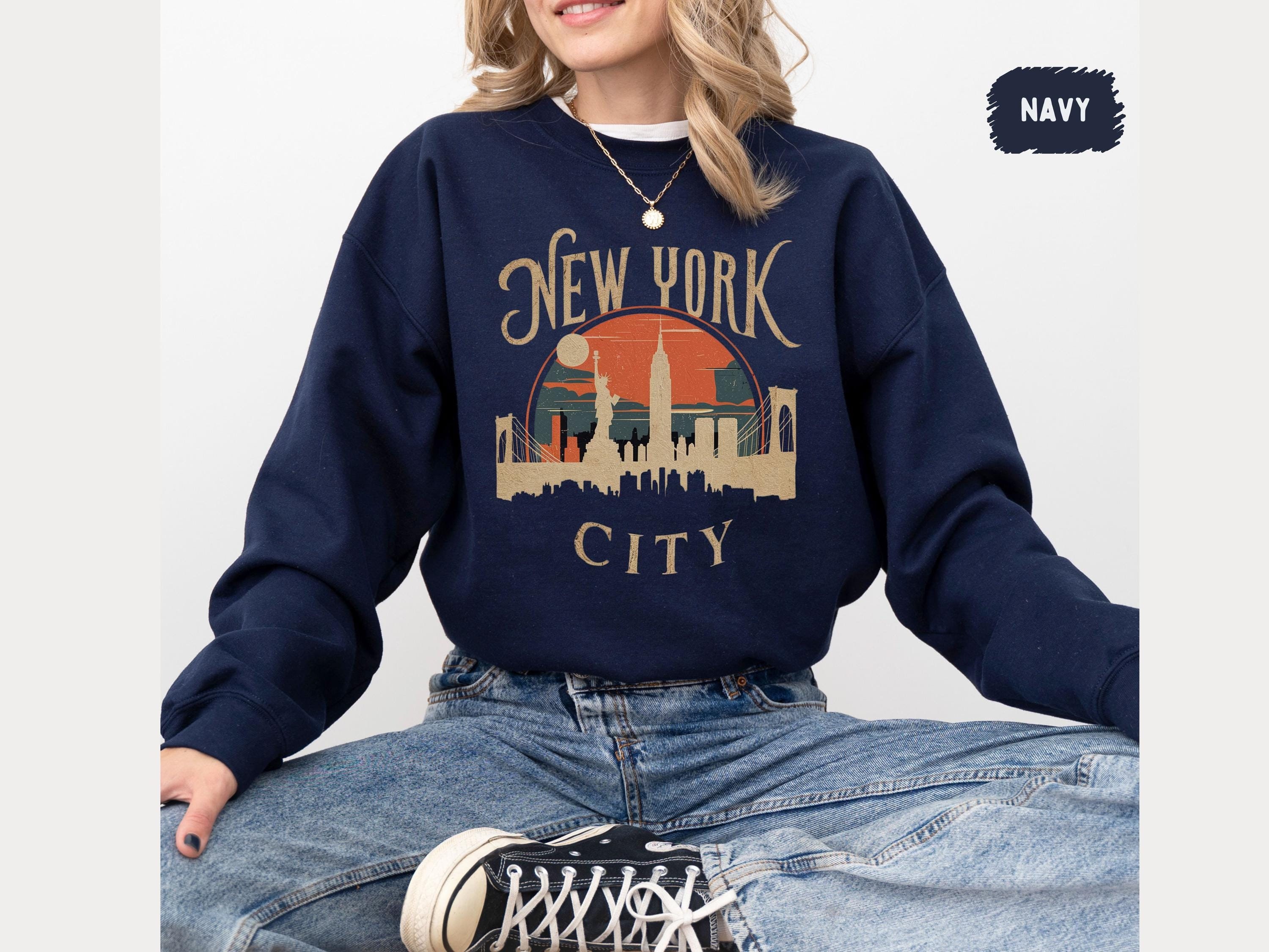 [ CITY PARK] / ☆ Heritage Sweatshirt / Navy / Unisex redwood-national-park-pop-art-