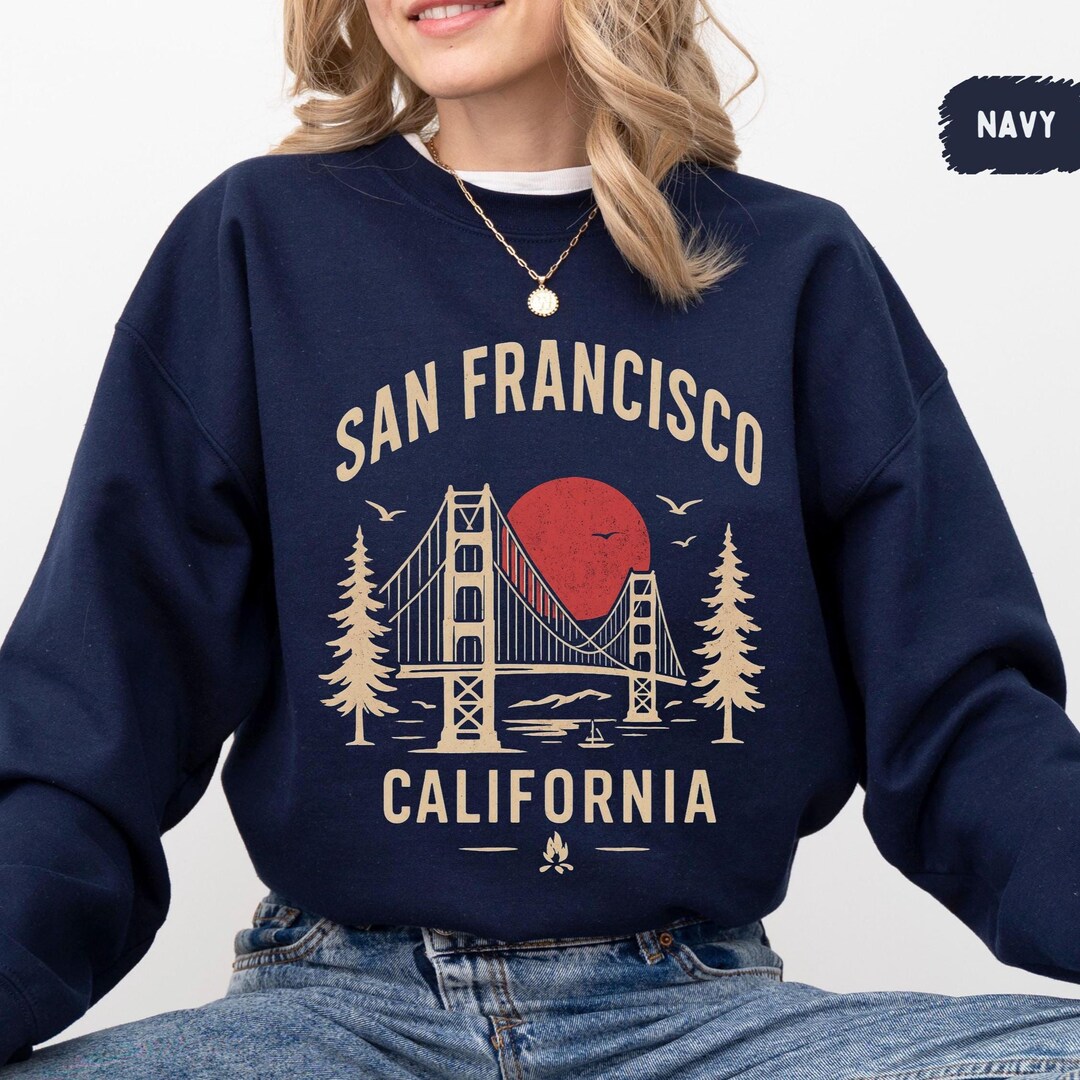 Sweat-shirt San Francisco vintage, pull San Fran rétro, pull