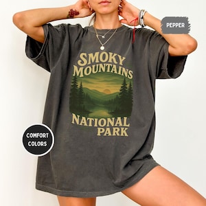 Retro Great Smoky Mountains National Park Comfort Colors T-shirt, Vintage National Park Tee, Mountain Lover Gift, Outdoor Hiking Shirt,