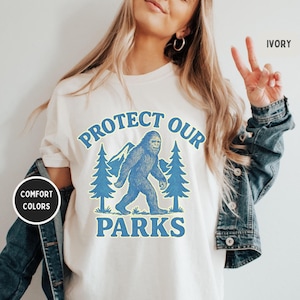 Vintage Protect our Parks Comfort Colors T-shirt, Outdoor Nature Lover Tee, Retro Environmentalist Shirt, Earth Day Gift, Unisex Tie Dye