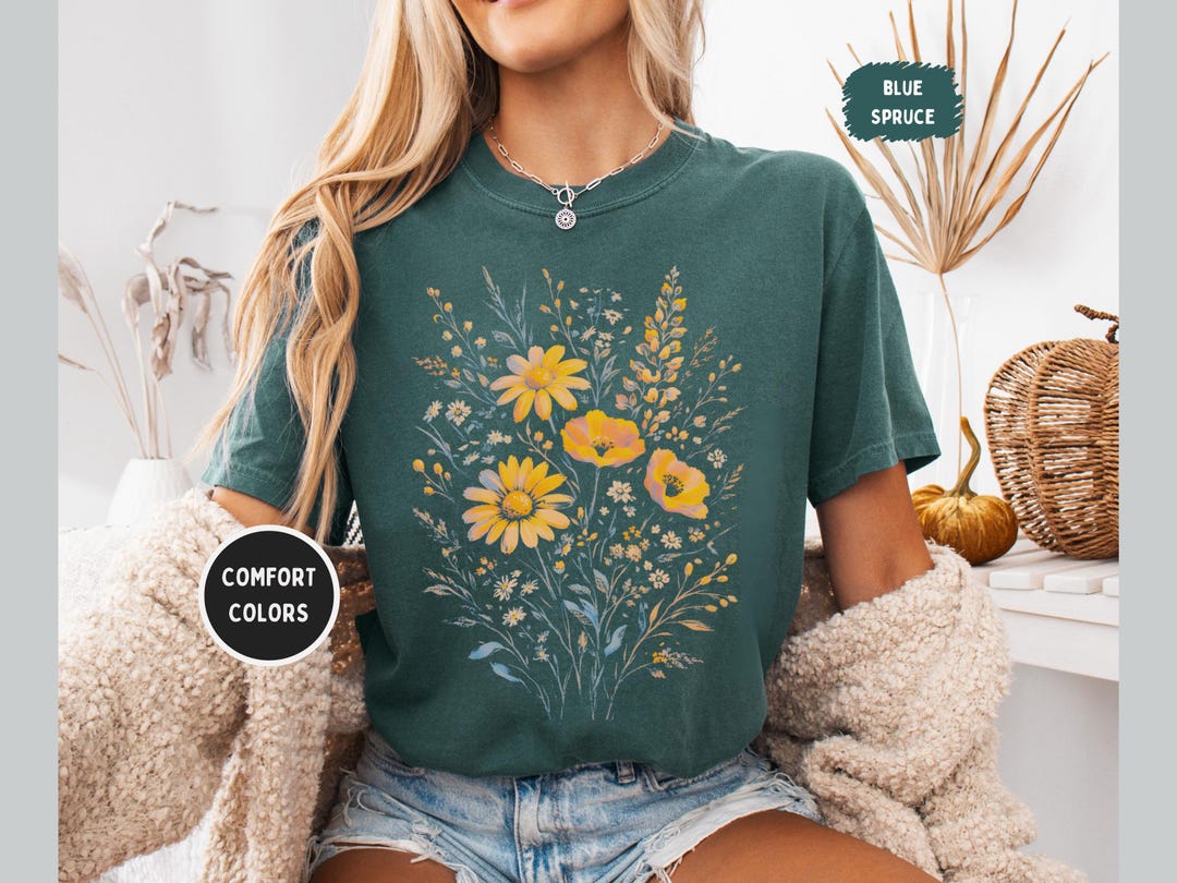 Wildflowers Comfort Colors T-shirt - Etsy