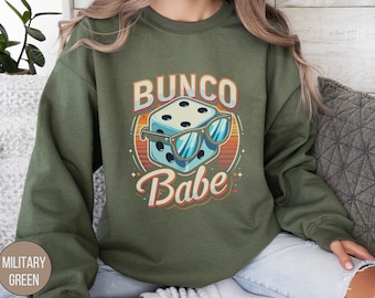 Bunco Babe Sweatshirt, Bunco Party Dice Game, Funny Bunco Sweatshirt, Bunco Drunko tee Lucky Bunco Shirt Lucky Dice Roll Shirt Bunco Sweater