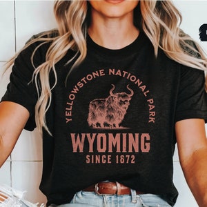 Vintage Yellowstone-shirt retro T-shirt Yellowstone National Park, vintage geïnspireerde T-shirt Wyoming, vintage shirt Yellowstone National Park, souvenir-T-shirt Yellowstone National Park