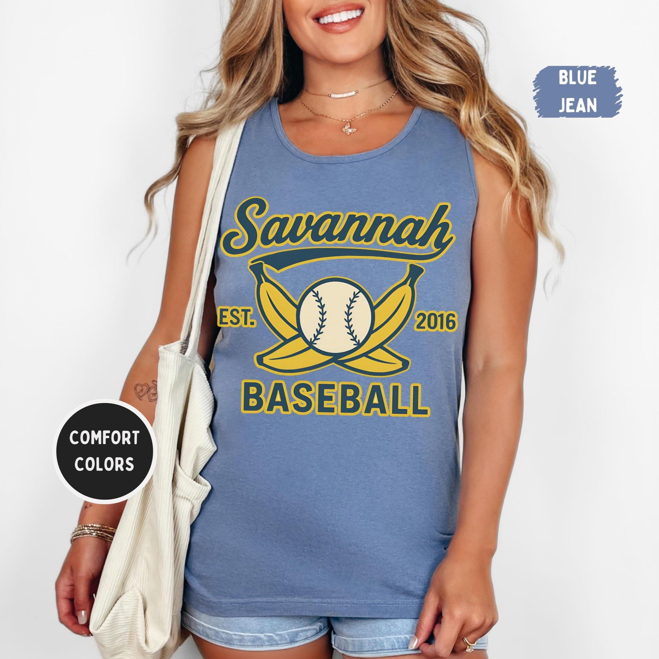 Savannah Baseball Tank Top - Comfort Colors Unisex Garment-Dyed Sleeveless Shirt, Banana game Tank, Bananas fan Athletic Top, Soft Cotton