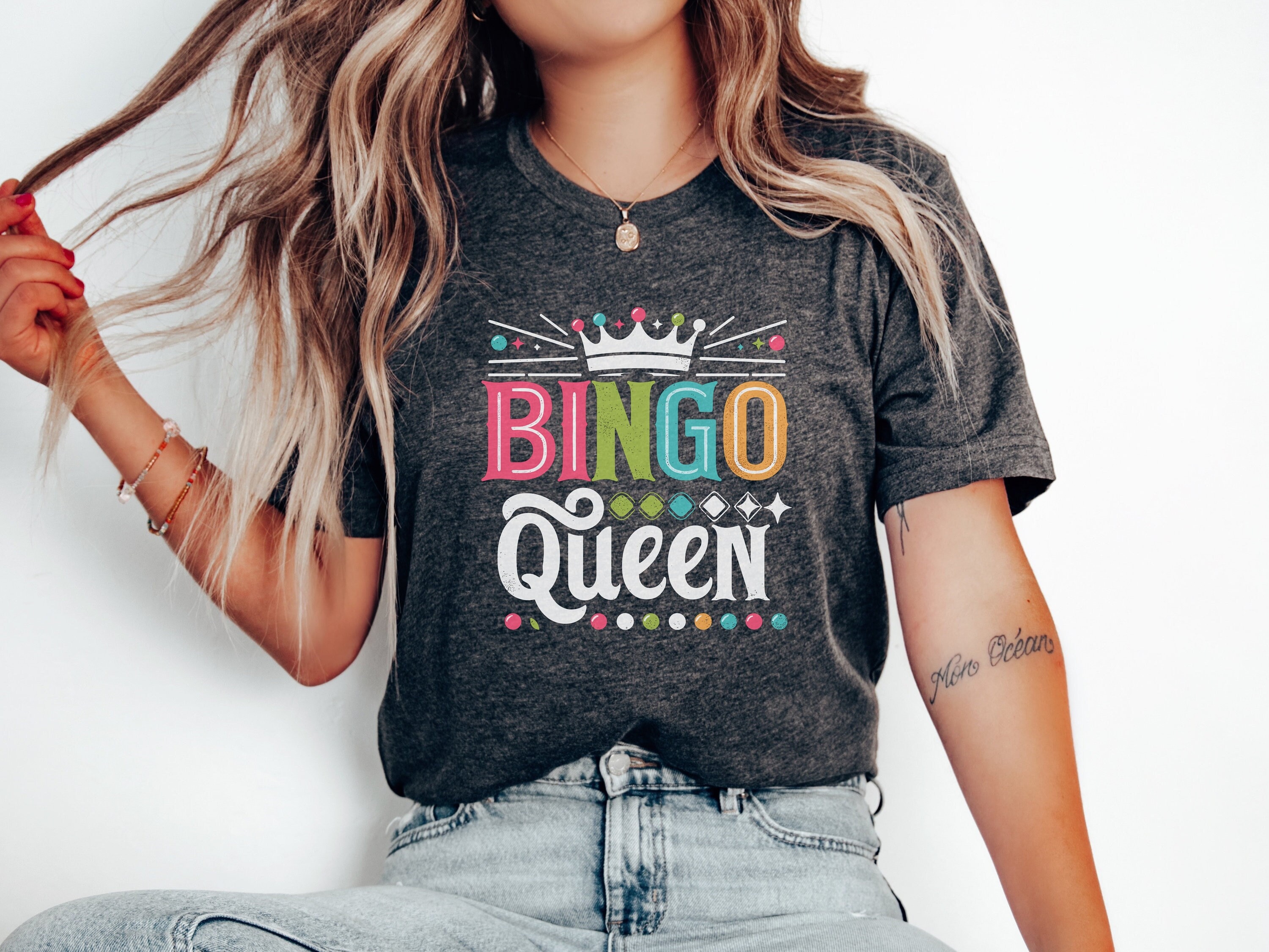 T-shirt Bingo Queen Per Uomo – Maglietta Divertente Con Stampa, Regalo Originale