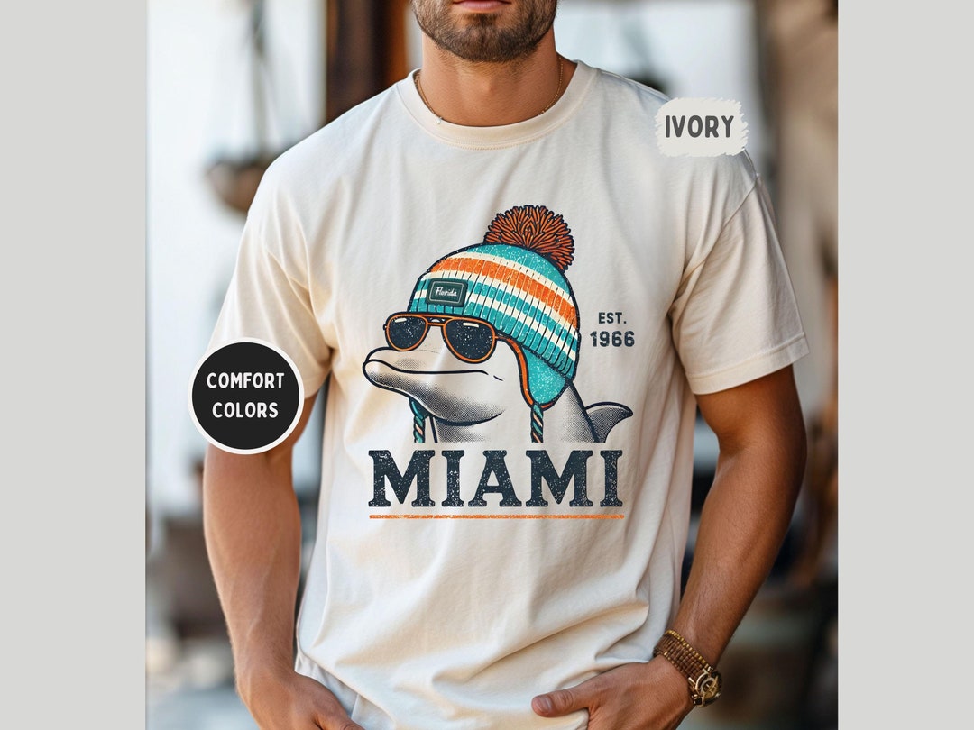 Miami Football Team Comfort Colors T-shirt, Dolphins Fan Apparel, NFL ...