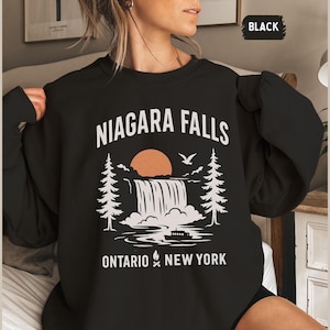 Niagara Falls Sweatshirt - Unisex Crewneck, Vacation Souvenir Jumper, Tourist Gift Travel Top, Nature Lover Apparel, Ontario Canada, Buffalo