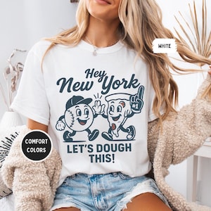 Funny Retro New York Baseball T-shirt, Vintage NYC Tee, Hipster Sports Top, Gift for Baseball Fans, Unisex Garment-Dyed Shirt