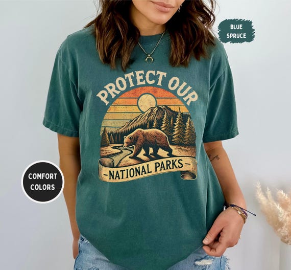 Retro Protect our National Parks T-shirt, Vintage National Parks Shirt, Nature Lover Gift, Eco-Friendly Tee, Outdoor Adventure Clothing,