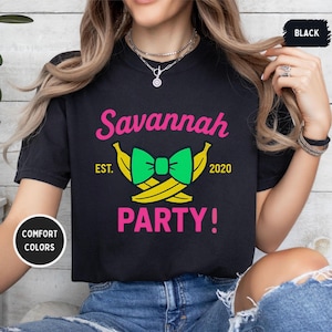 Retro Savannah T-Shirt, Vintage Baseball-Team-Shirt, Comfort Colors T-Shirt, Party Animal Unisex Garment-Dyed-Top