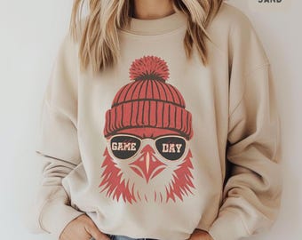 Sudadera retro de la mascota de los Cardenales, suéter de la mascota de la escuela secundaria, suéter de cuello redondo del orgullo de los Cardenales, suéter del espíritu escolar de los Cardenales College, orgullo de los Cardenales