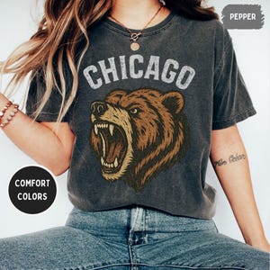 Vintage Chicago Football Tee, Retro Sports Shirt, Comfort Colors T-shirt, Unisex Football Fan Apparel, Gift for Football Fans, Gameday