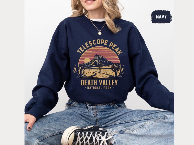 Telescope Peak Death Valley Sweatshirt, Unisex National Park Crewneck