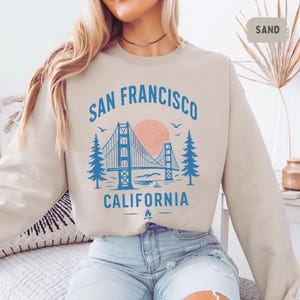 Vintage San Francisco Sweatshirt, Retro San Fran Jumper, Classic SF Pullover, Unisex Bay Area Crewneck Golden Gate Old School California Top