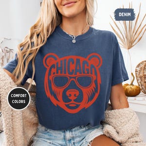 Retro Chicago Football T-shirt, Vintage Football Tee, Comfort Colors Shirt, Unisex Tee, Football Fan Gift