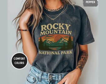 Vintage Rocky Mountain National Park T-shirt, Comfort Colors Tee
