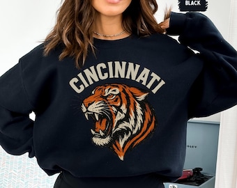 Vintage Cincinnati Football Sweatshirt, Vintage Fan Top, Sports Team Crewneck Jumper, Gift for Football Lover, Cincinnati Apparel
